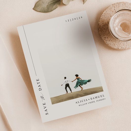 ミニマモダンリスト両面フォト セーブザデート