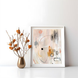 ミニマモダンリスト中立抽象芸術アートポスター ポスター