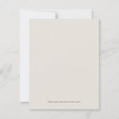 ミニマモダンリスト予算アイボリー結婚式招待状 招待状 (裏面)