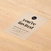 ミニマモダンリスト事業イベント アクリル招待状 (レイダウン)