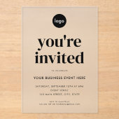 ミニマモダンリスト事業イベント アクリル招待状 (正面)