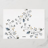 ミニマモダンリスト企業ののクリスマスオーガニック金ゴールド 箔シーズンカード (裏面)