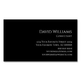 ミニマモダンリスト企業のプロフェッショナルブラック マグネット名刺