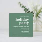 ミニマモダンリスト企業のホリデーパーティー 招待状 (スタンド正面)