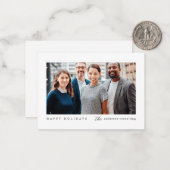 ミニマモダンリスト企業の・ビジネス・ホリデー写真 ノートカード (正面/裏面インサイチュ)