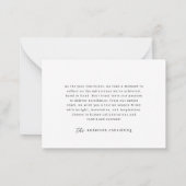 ミニマモダンリスト企業の・ビジネス・ホリデー写真 ノートカード (裏面)