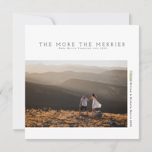 ミニマモダンリスト休日 |妊娠のお知らせ セーブザデート (正面)