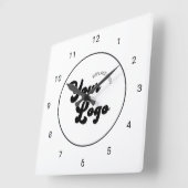 ミニマモダンリスト会社のカスタムロゴ スクエア壁時計 (傾斜)