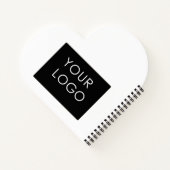 ミニマモダンリスト会社のロゴホワイト ノートブック (裏面)