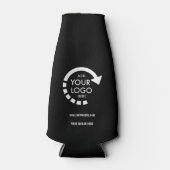 ミニマモダンリスト会社のロゴ黒 ボトルクーラー (正面)