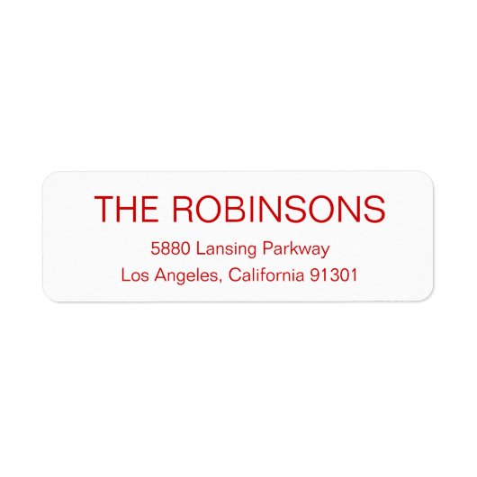 ミニマモダンリスト住所 シール (正面)