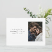 ミニマモダンリスト写真ありがとうご結婚ざいます サンキューカード (スタンド正面)