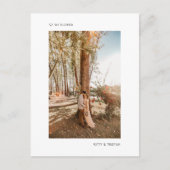 ミニマモダンリスト写真たった今結婚しましたの展開 案内ポストカード (正面)