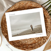 ミニマモダンリスト写真たった今結婚しましたの展開 案内ポストカード