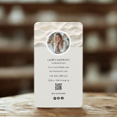 ミニマモダンリスト写真とQRコード 名刺