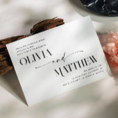 ミニマモダンリスト写真のリハ結婚ーサルディナー 招待状