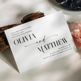 ミニマモダンリスト写真のリハ結婚ーサルディナー 招待状