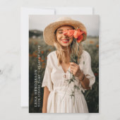 ミニマモダンリスト写真の卒業発表 招待状 (正面)