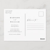 ミニマモダンリスト写真の日付の保存 ポストカード (裏面)