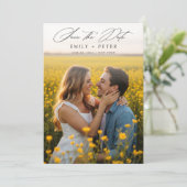 ミニマモダンリスト写真の日付の保存 招待状 (スタンド正面)