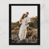 ミニマモダンリスト写真の日付の保存 案内ポストカード (正面)