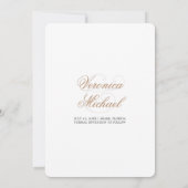 ミニマモダンリスト写真の日付を保結婚存 招待状 (裏面)