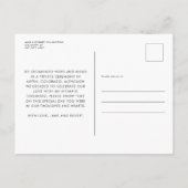 ミニマモダンリスト写真の書道の落書 案内ポストカード (裏面)