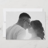 ミニマモダンリスト写真の結婚カップルのシャワー 招待状 (裏面)