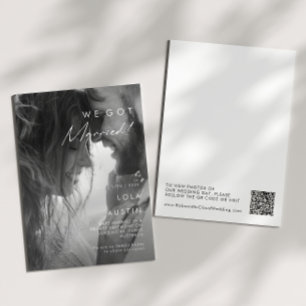 ミニマモダンリスト写真の落書き発表 招待状