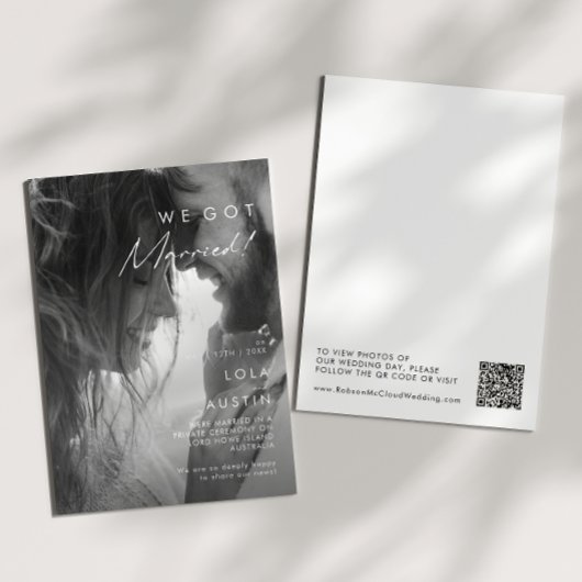 ミニマモダンリスト写真の落書き発表 招待状