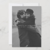 ミニマモダンリスト写真のQRコードを保存 セーブザデート (正面)