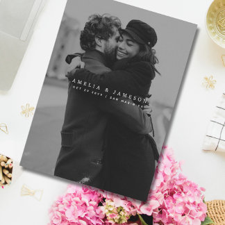 ミニマモダンリスト写真のQRコードを保存 セーブザデート