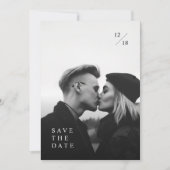 ミニマモダンリスト写真ウェディング日付を保存 招待状 (正面)