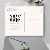 ミニマモダンリスト写真ウェディング日付を保存 案内ポストカード