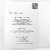 ミニマモダンリスト写真ウェディングrsvp詳細 三つ折り招待状 (内部最初)