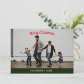 ミニマモダンリスト写真クリスマスカード カード (スタンド正面)