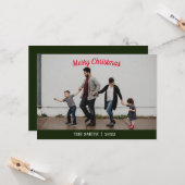 ミニマモダンリスト写真クリスマスカード カード (正面/裏面インサイチュ)
