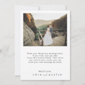 ミニマモダンリスト写真サンキューカード サンキューカード (裏面)