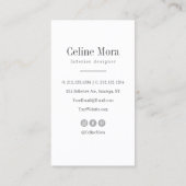 ミニマモダンリスト写真タイポグラフィ名刺 名刺 (裏面)