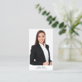 ミニマモダンリスト写真タイポグラフィ名刺 名刺 (スタンド正面)