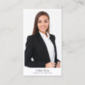 ミニマモダンリスト写真タイポグラフィ名刺 名刺 (正面)