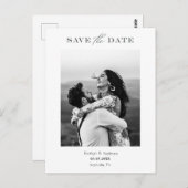 ミニマモダンリスト写真デザイン日付の保存 ポストカード (正面/裏面)