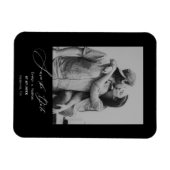 ミニマモダンリスト写真デザイン日付の保存 マグネット (横)