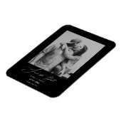 ミニマモダンリスト写真デザイン日付の保存 マグネット (左側)