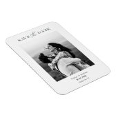 ミニマモダンリスト写真デザイン日付の保存 マグネット (右側)