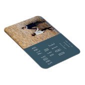 ミニマモダンリスト写真ニュー結婚ズの日付 マグネット (右側)