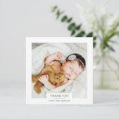 ミニマモダンリスト写真バプテスマ《キリスト教》洗礼式や命名式 サンキューカード (スタンド正面)