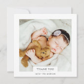 ミニマモダンリスト写真バプテスマ《キリスト教》洗礼式や命名式 サンキューカード (正面)