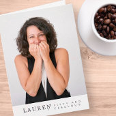 ミニマモダンリスト写真フィフティ&素晴らしい誕生日 カード