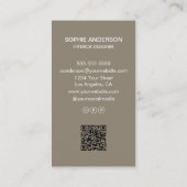 ミニマモダンリスト写真プロフェッショナルトープ 名刺 (裏面)